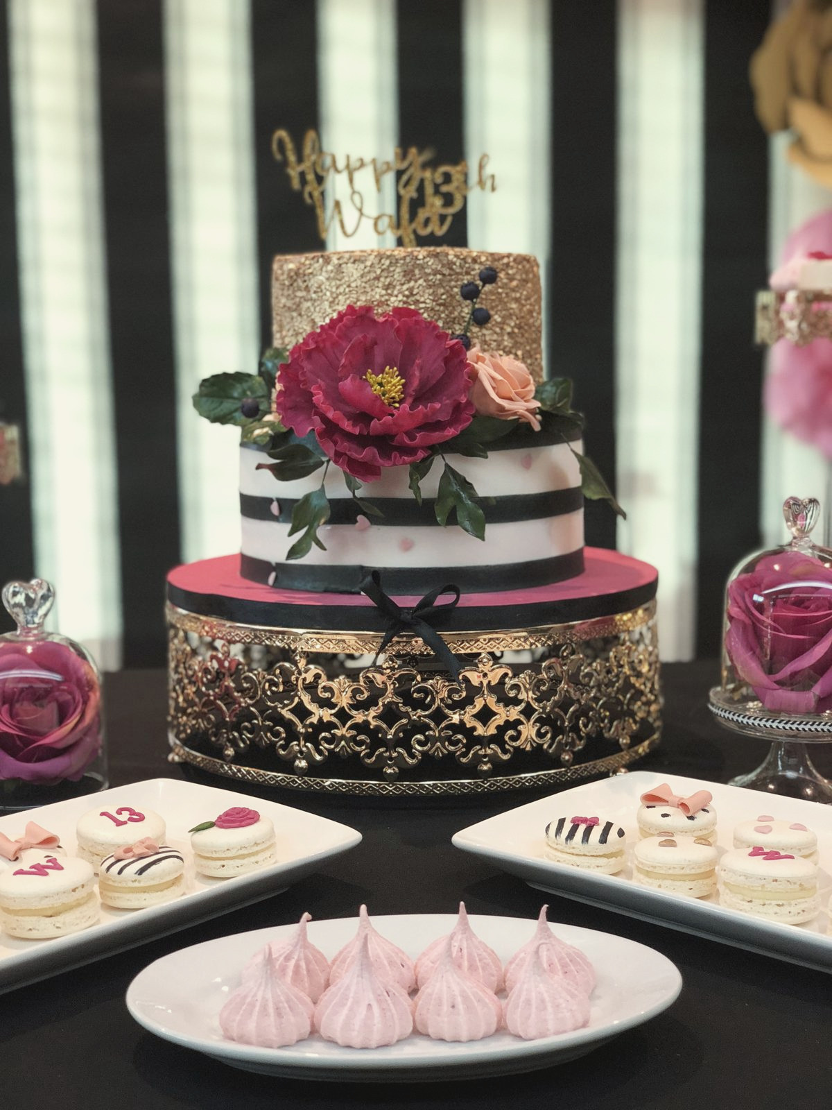 Stripes and peony