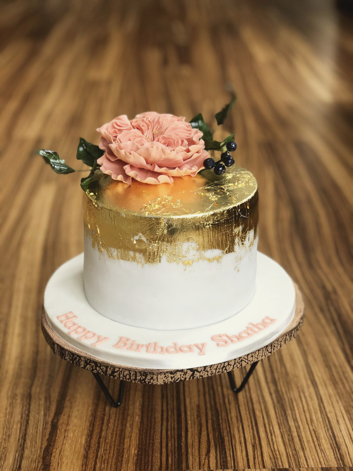 Gold Leaf & Garden Rose